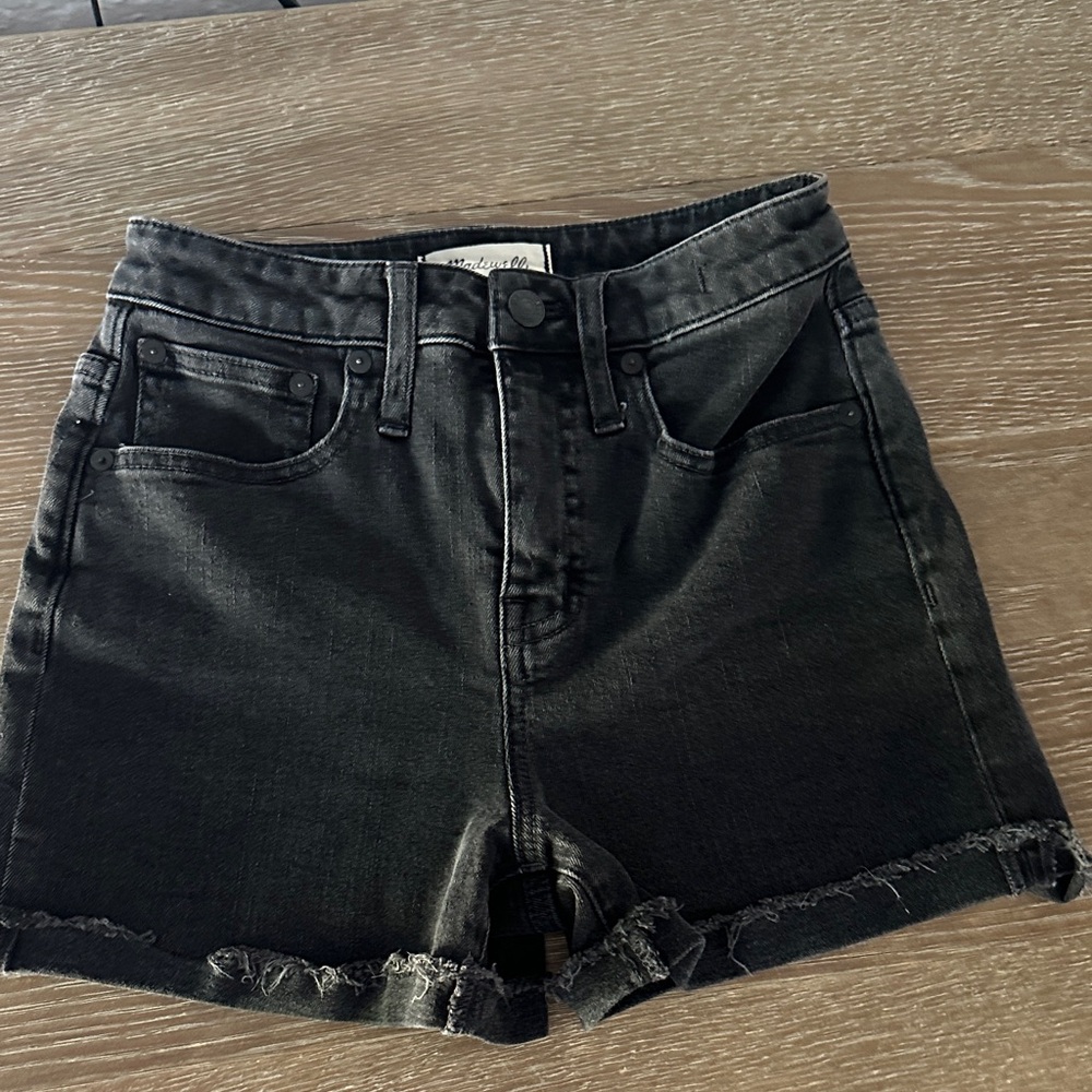 Madewell Black Jean Shorts